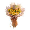 10 Stems Of Yellow Gerbera With 1 Stem Of Stargazer