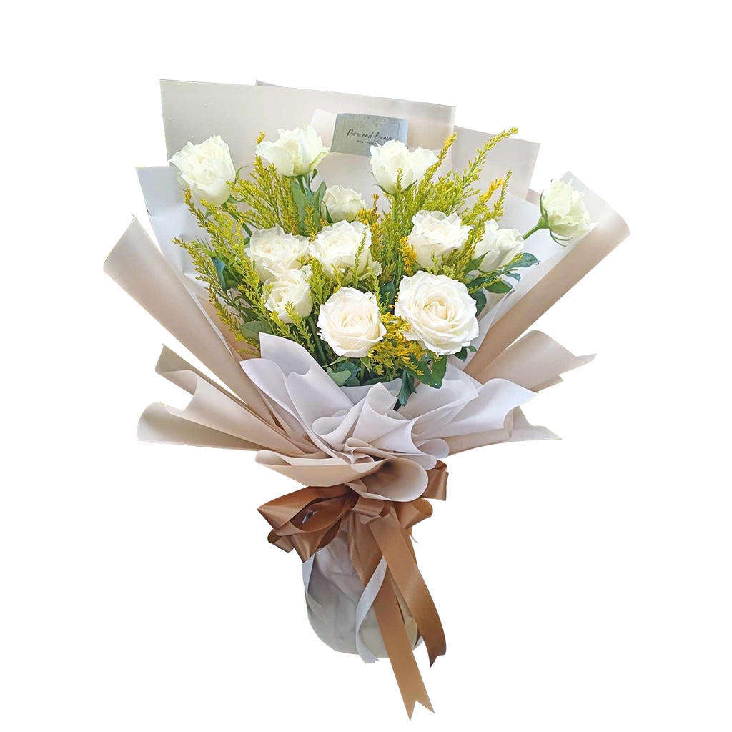 [pnb14] 1 Dozen Of Local White Roses